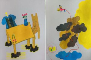 Dibujos del interior de Tráiler, por Mariana Robles.