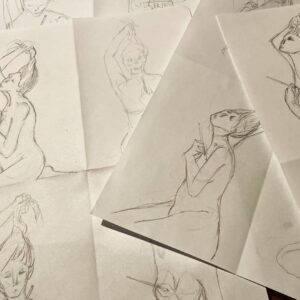 No reconoce patrón, con bordados de Romina Gonella