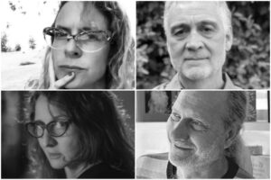 Jurado del Premio Estímulo a la Escritura "Todos los tiempos el tiempo": Mariana Chaud, Héctor Guyot, Lucrecia Martel y Luis Sagasti. Seleccionarton los proyectos más destacados entre cuatro categorías: Dramaturgia, Guion, Narrativa y Narrativa Breve. Foto LA NACION