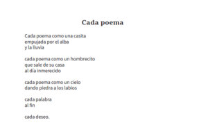 Cada poema