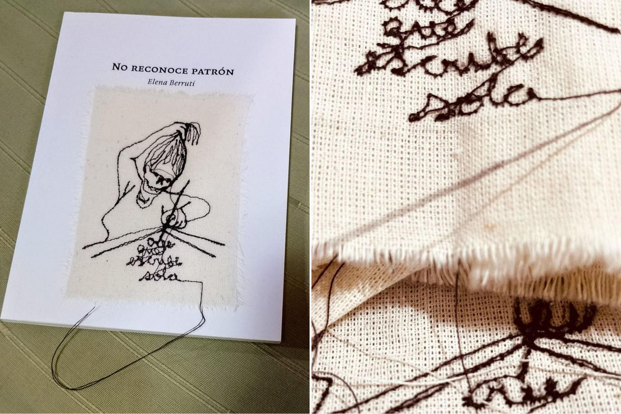 No reconoce patrón, con bordados de Romina Gonella